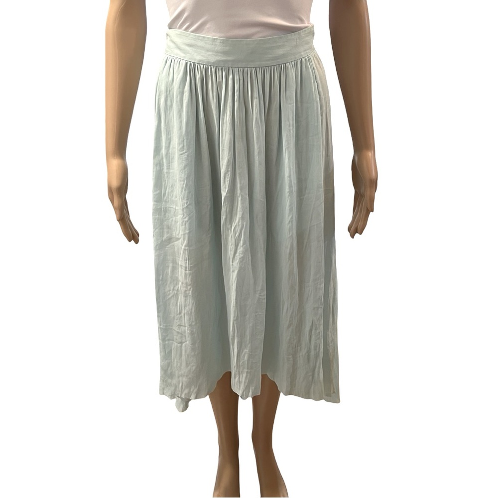 Beautiful pale blue silk high low skirt